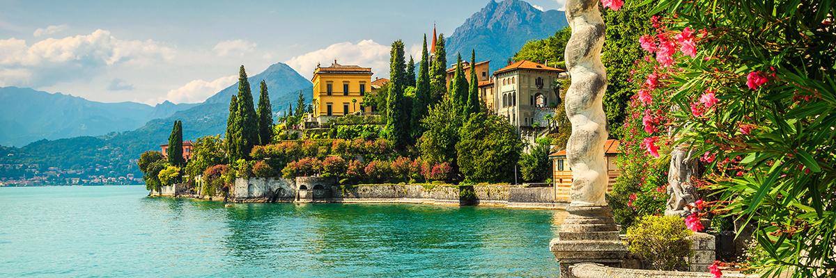 Les lacs d'Italie et Milan - background banner
